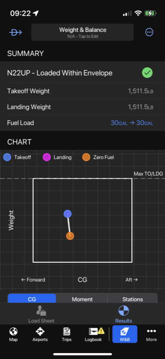 RV-8 stall testing notes for July 22 at 9:30